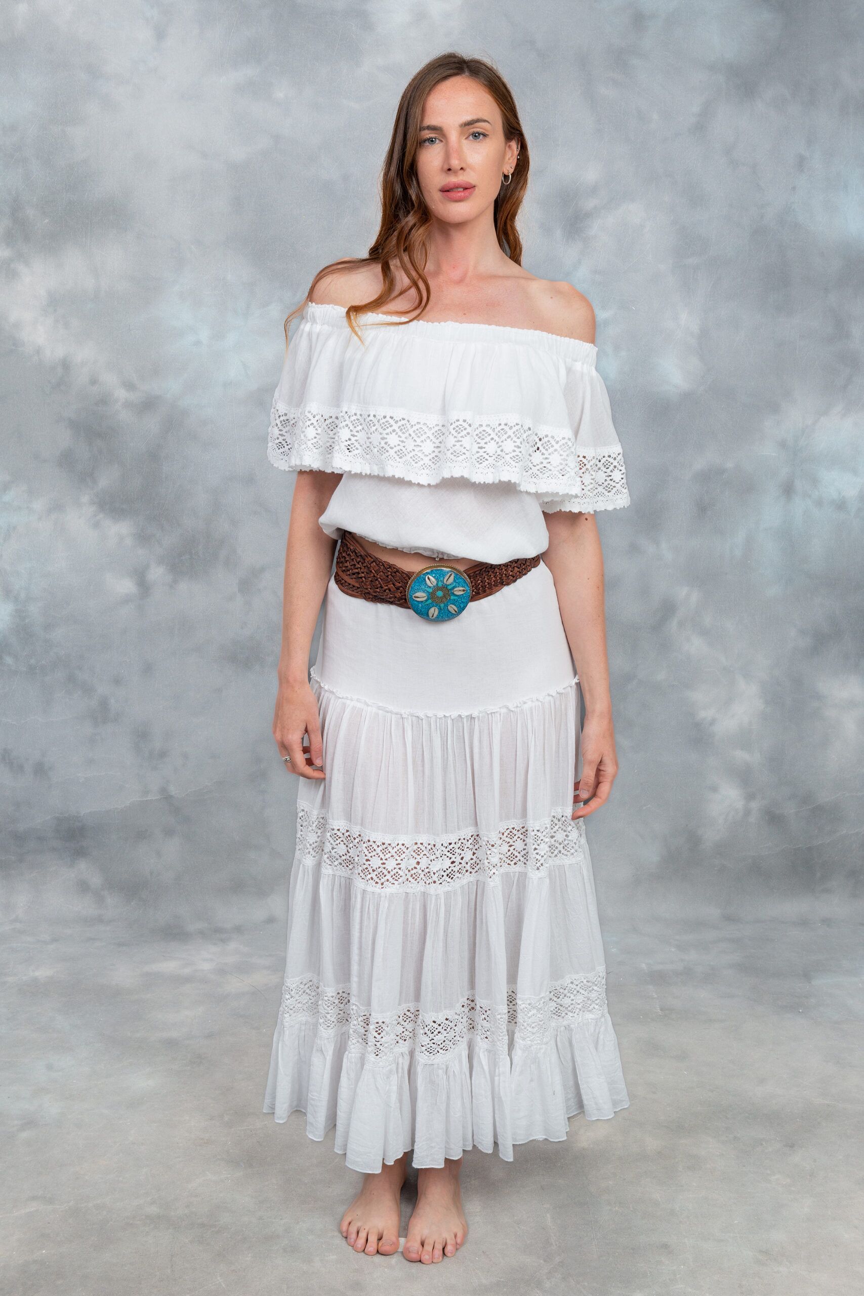 Falda blanca ibicenca