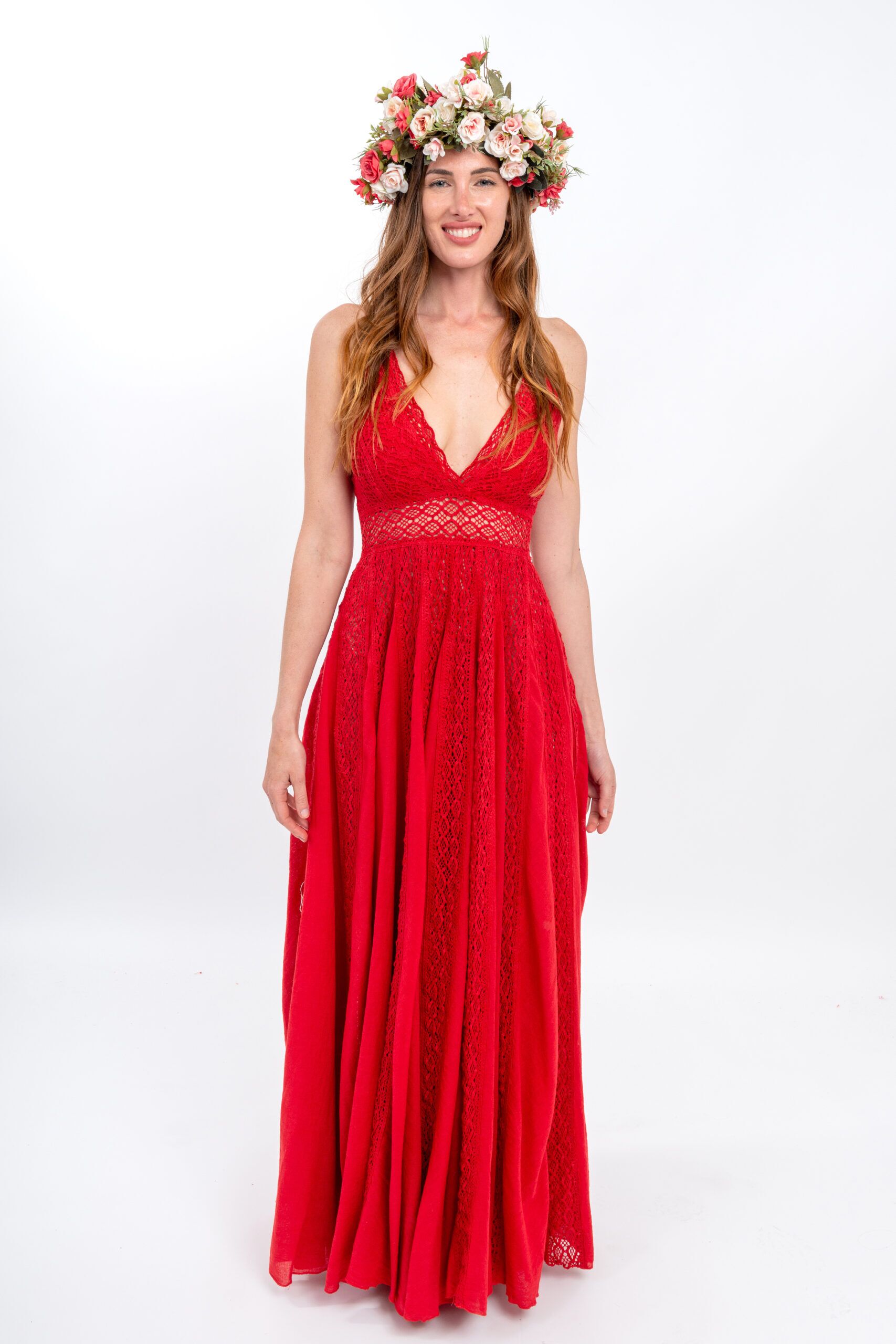 Vestido largo rojo