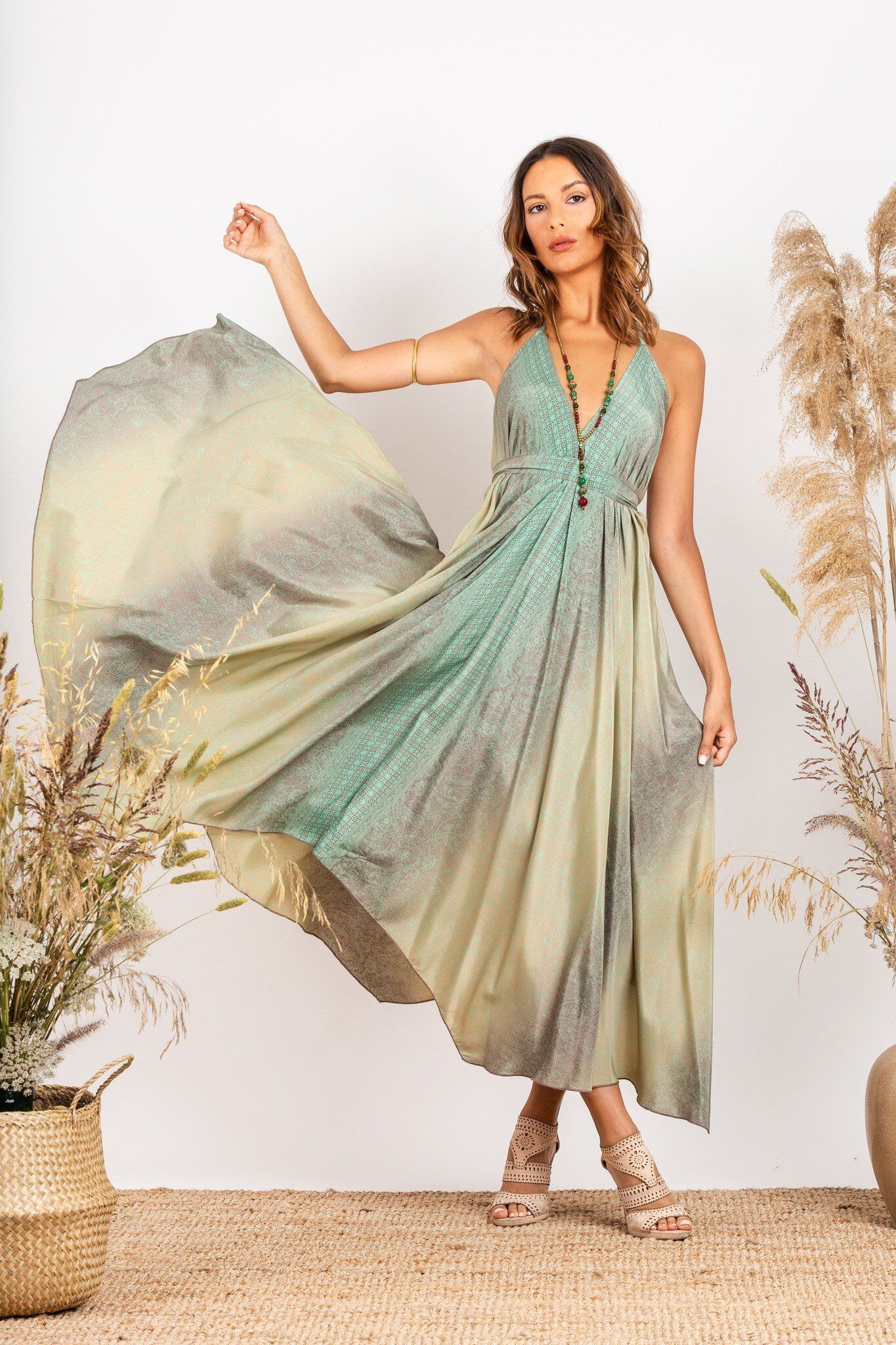 Vestidos largos estampados boho