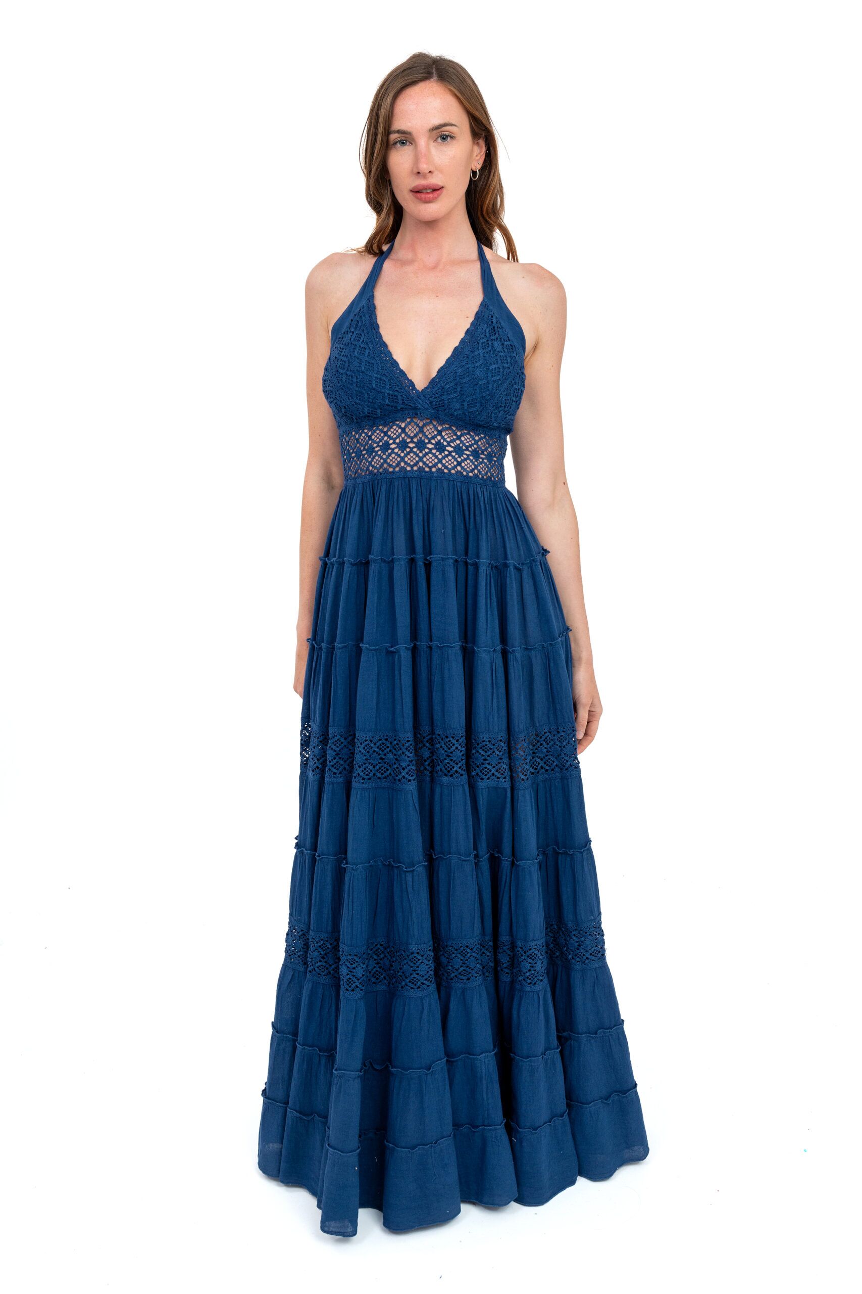 vestido largo azul vestido largo azul